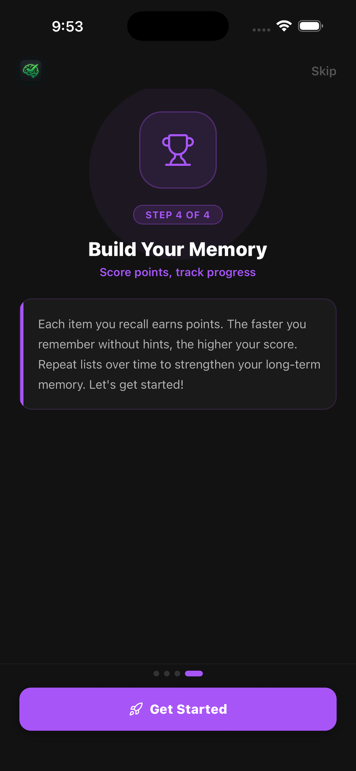 ListBrain Completed Session Summary
